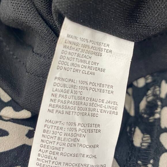 Nasty Gal Leopard Print Midi Skirt High Low High Waisted Black Cream Womens 6 - Picture 7 of 7